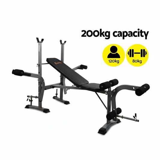 Everfit weight bench with 200 kg capacity for safe home strength workouts