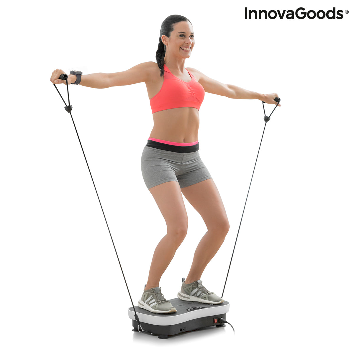 Vibration Training Plate with Accessories and Exercise Guide Vybeform
