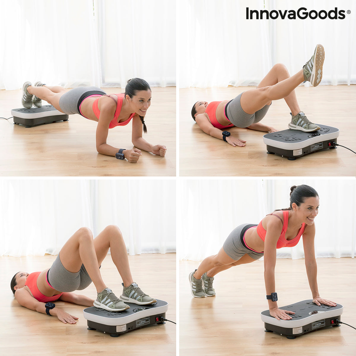 Vibration Training Plate with Accessories and Exercise Guide Vybeform