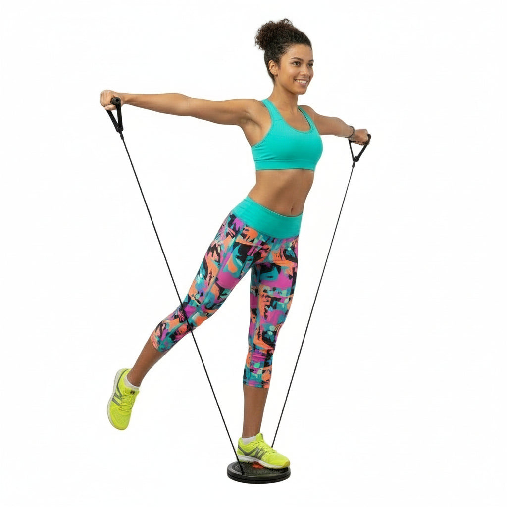 Flexora Cardio Twister Disc with Resistance Bands & Exercise Guide