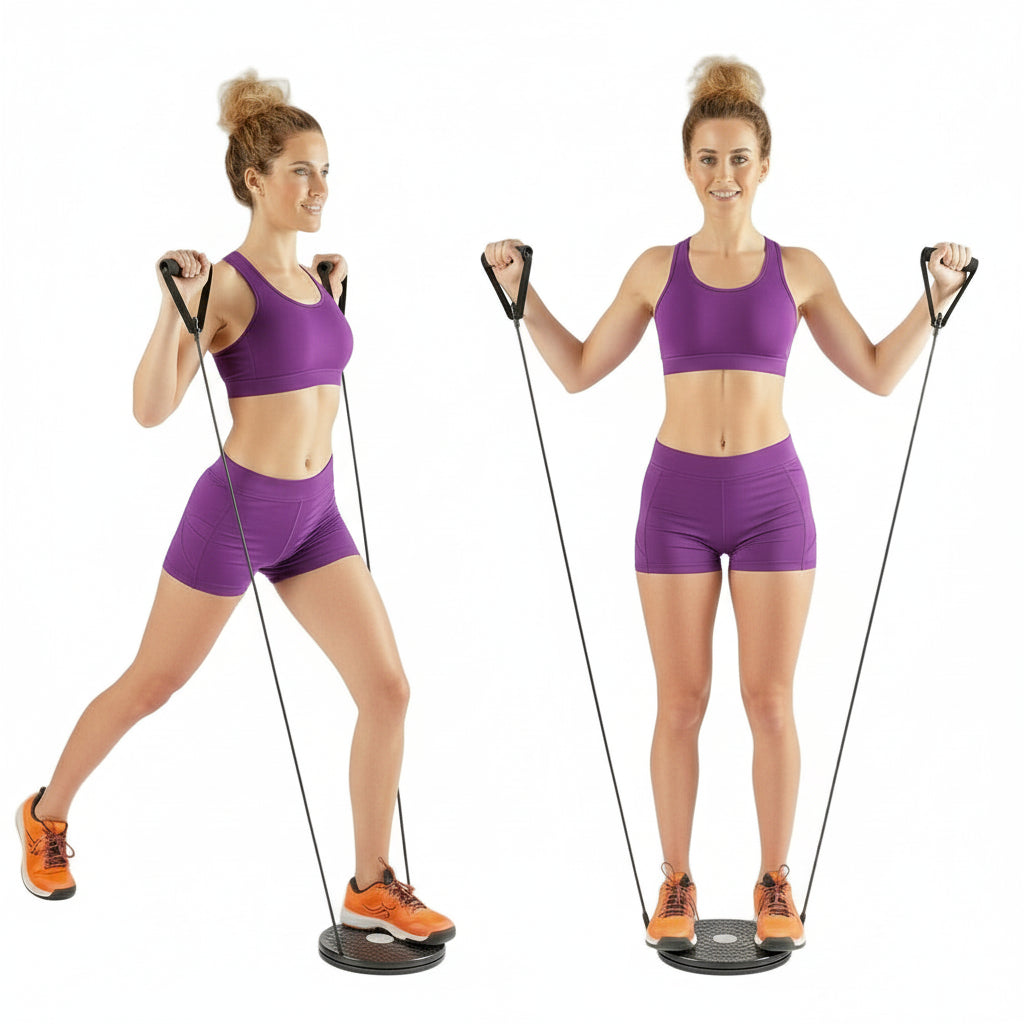Flexora Cardio Twister Disc with Resistance Bands & Exercise Guide