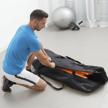 Flexora full body pull-up station being unpacked from the carry bag