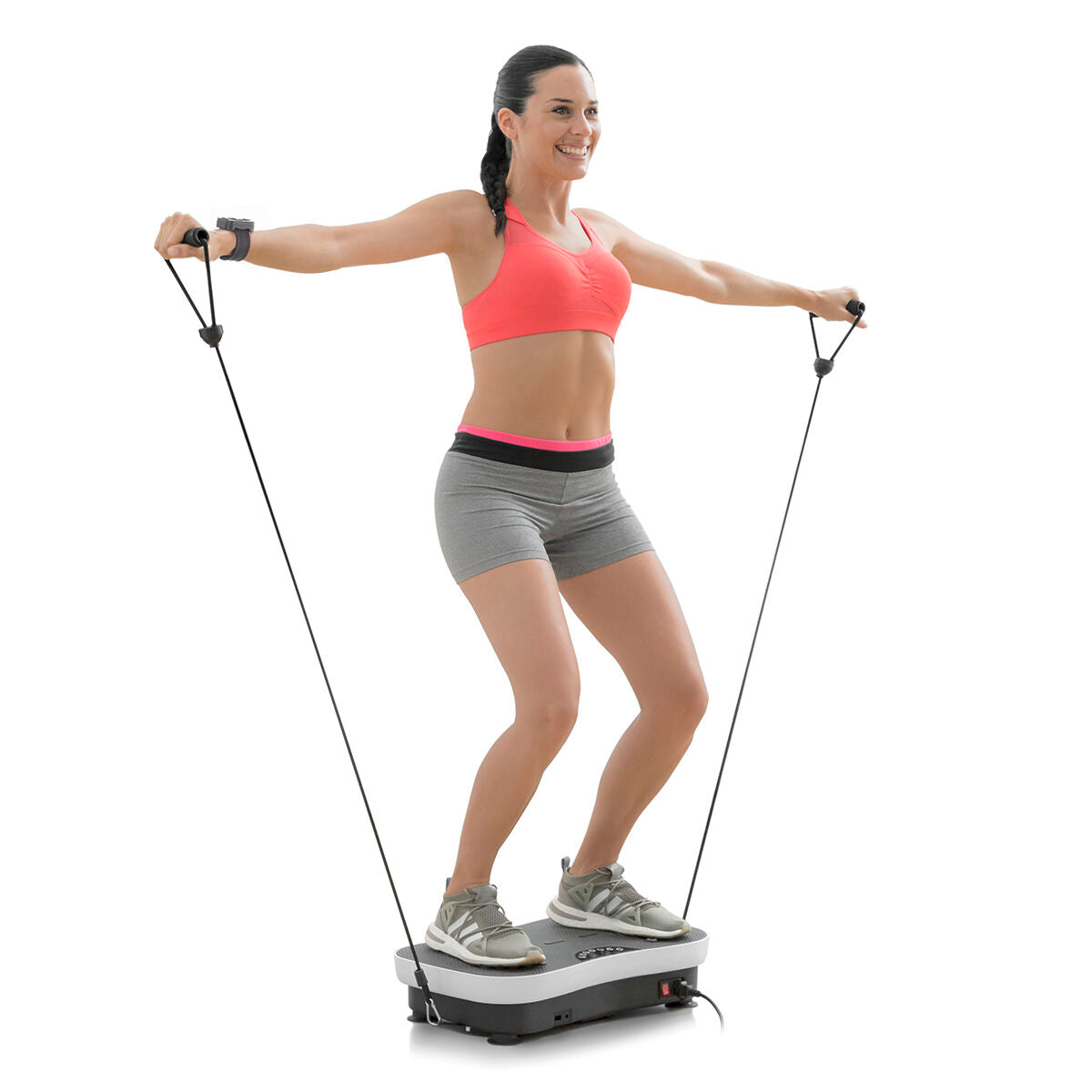 Vibration Training Plate with Accessories and Exercise Guide Vybeform